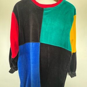 Vintage ‘80’s Colorblock Sweatshirt - Red, Green, Blue, Yellow